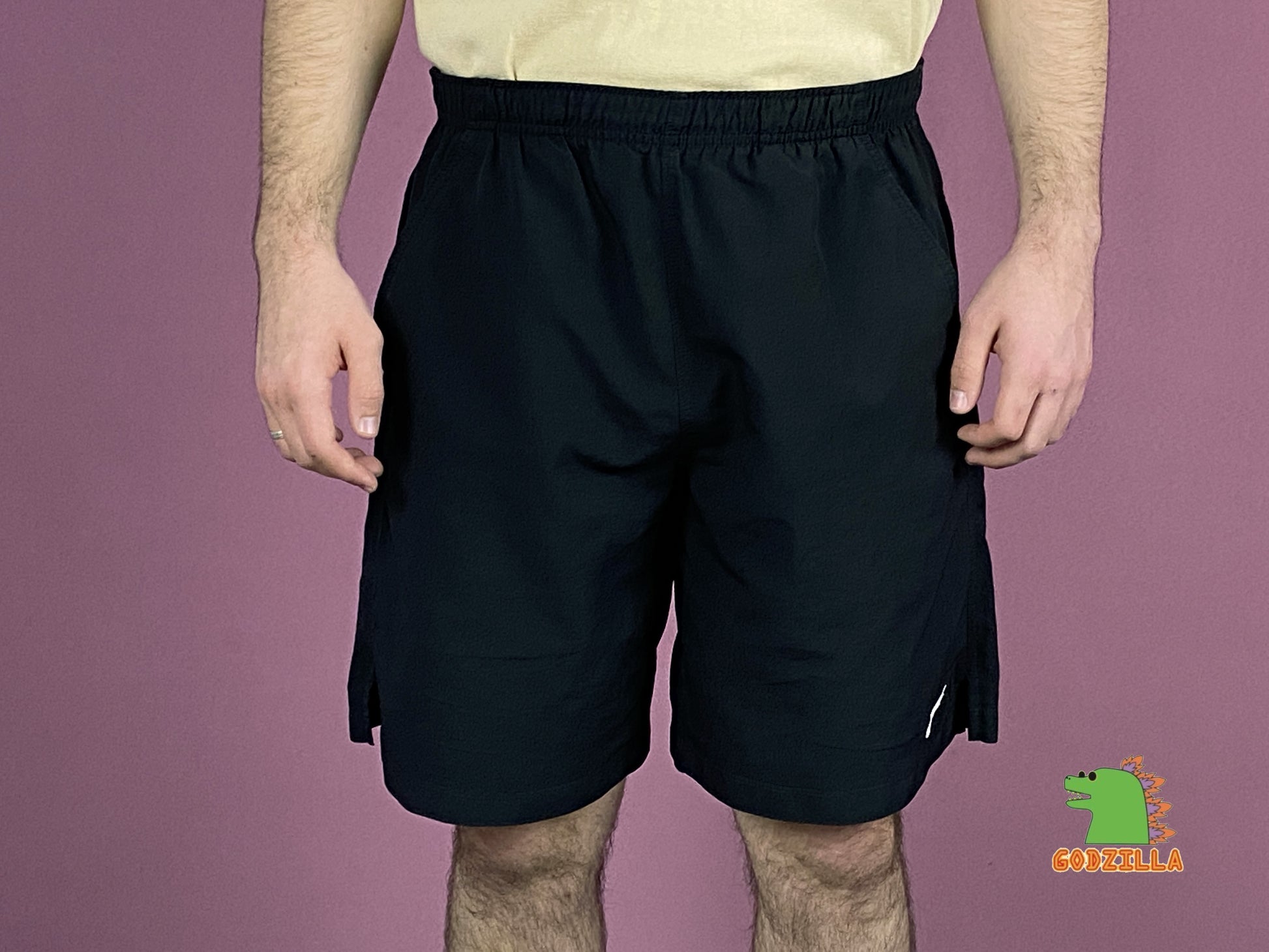 Nike Vintage Men's Sport Shorts - Medium Black Polyester