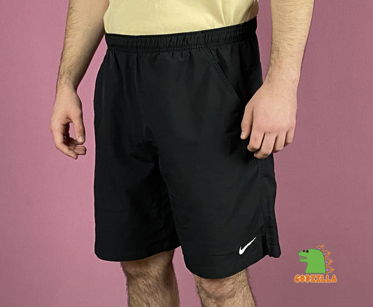 Nike Vintage Men's Sport Shorts - Medium Black Polyester