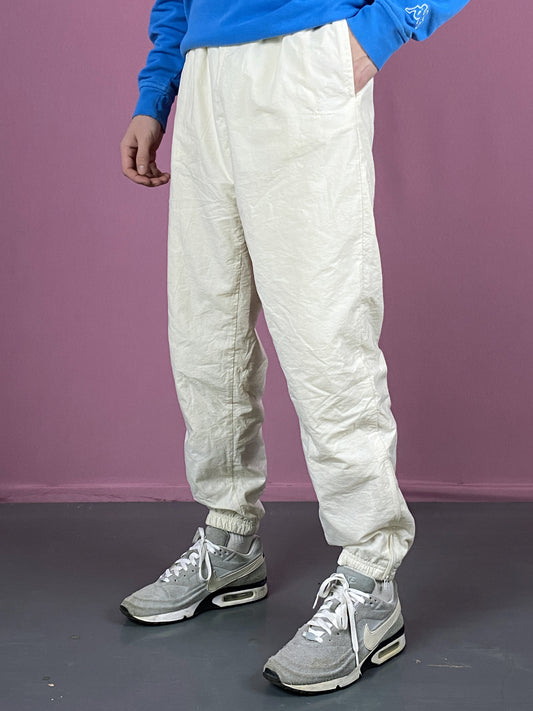 Head Vintage Men's Track Pants - M White Nylon