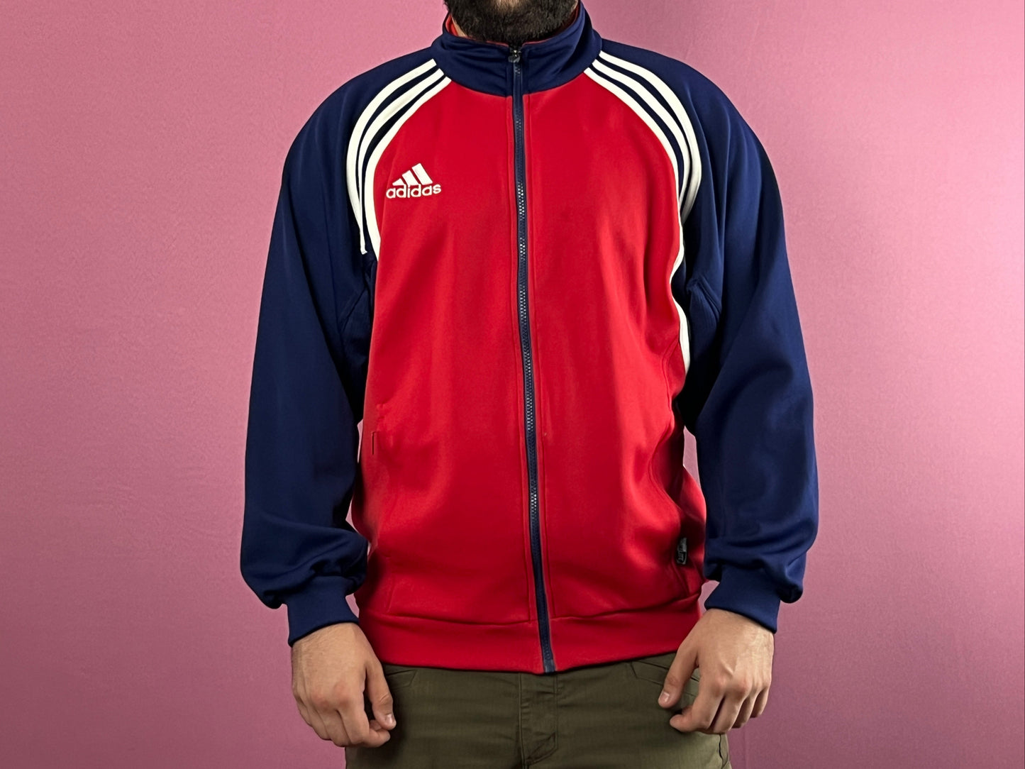 90s Adidas Vintage Men's Track Jacket - M