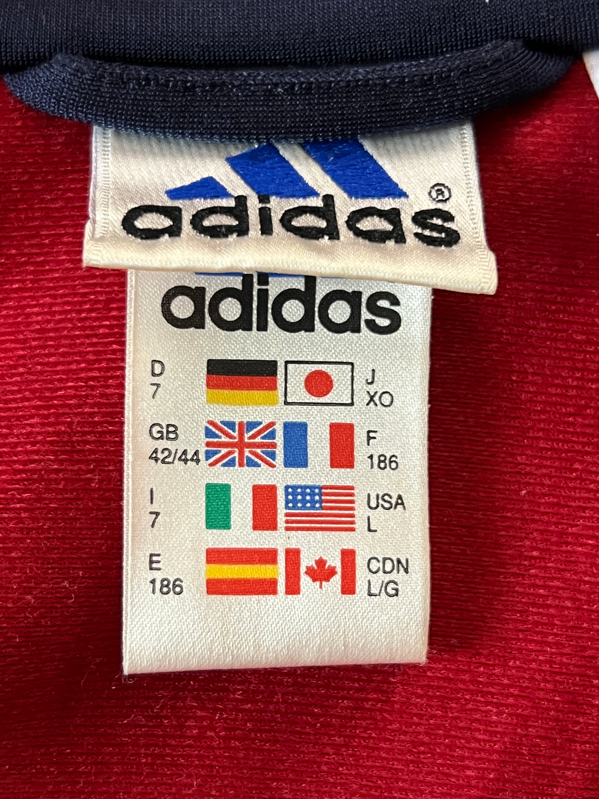 90s Adidas Vintage Men's Track Jacket - L