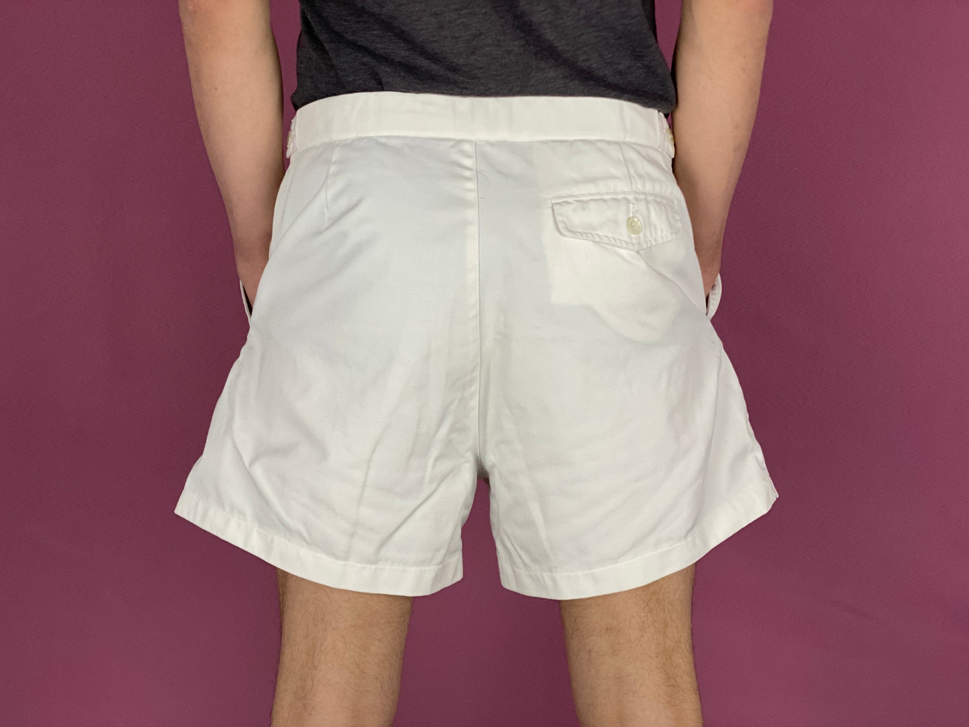 90s Fred Perry Vintage Men's Tennis Shorts - 36 White Polyester Blend