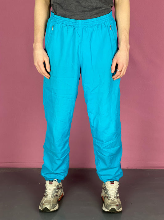 90s Vintage Men's Track Pants - L Blue Polyester