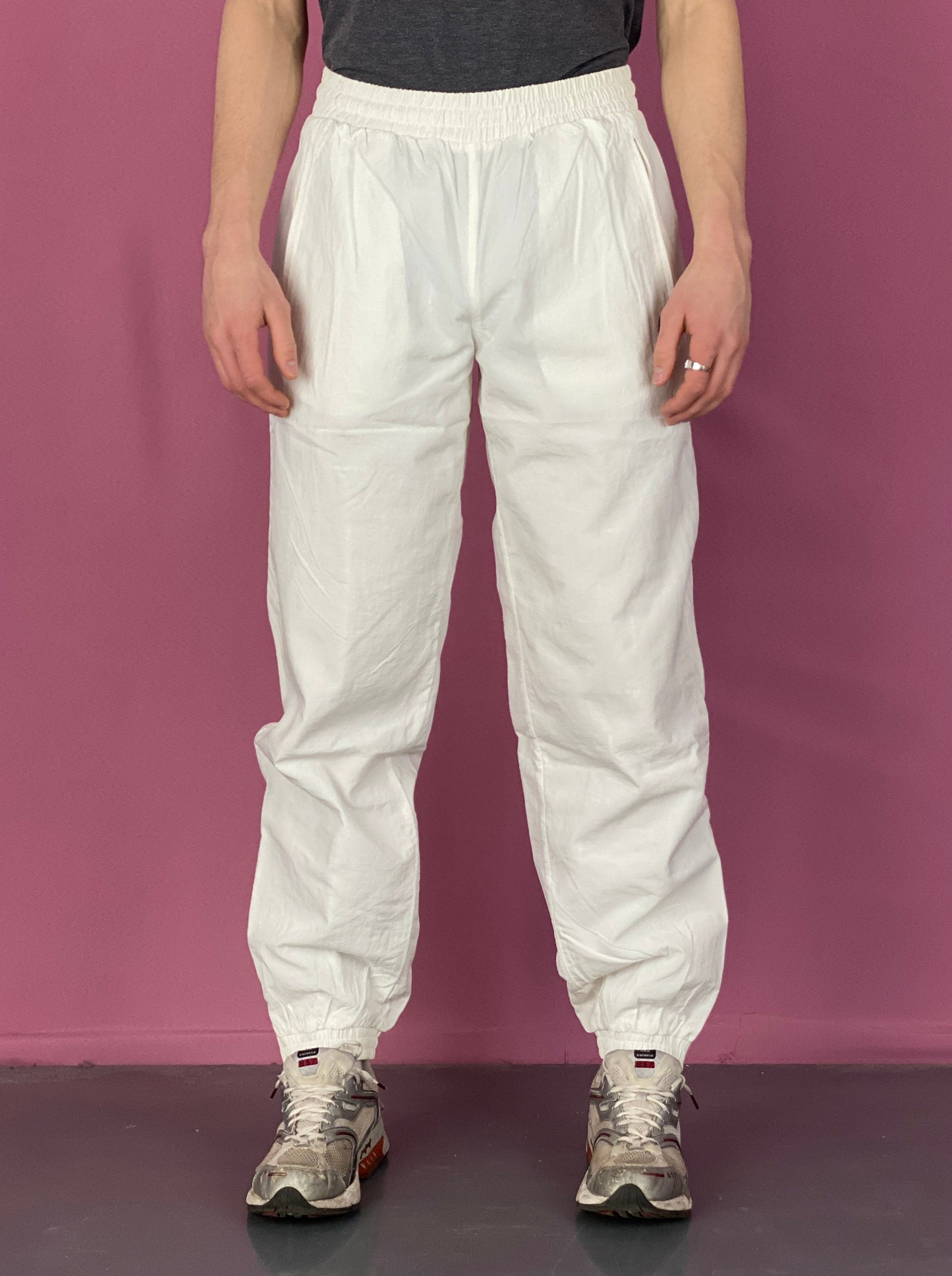 Head Vintage Men's Track Pants - L White Nylon