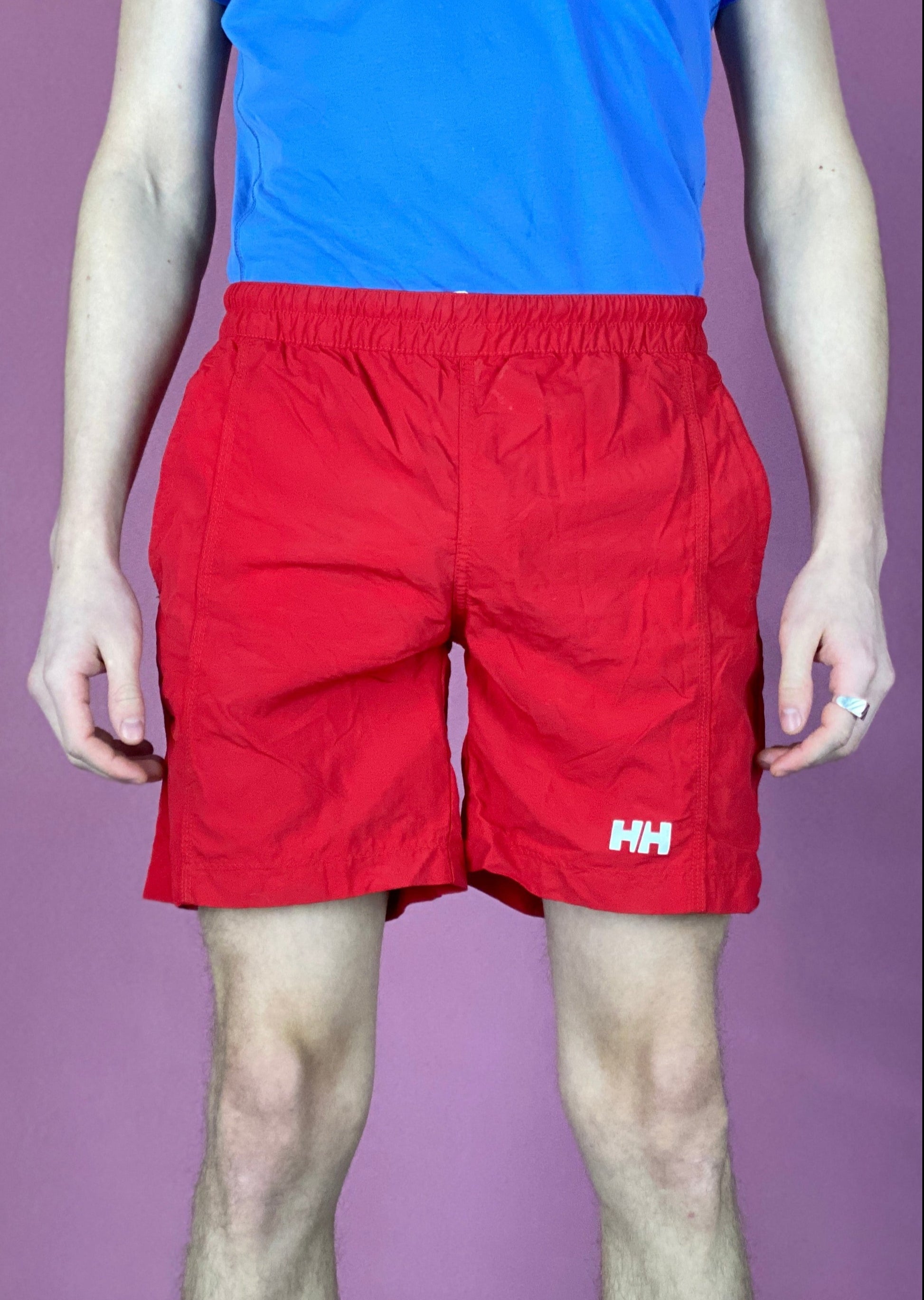 Helly Hansen Vintage Men's Swim Shorts - XS Red Nylon