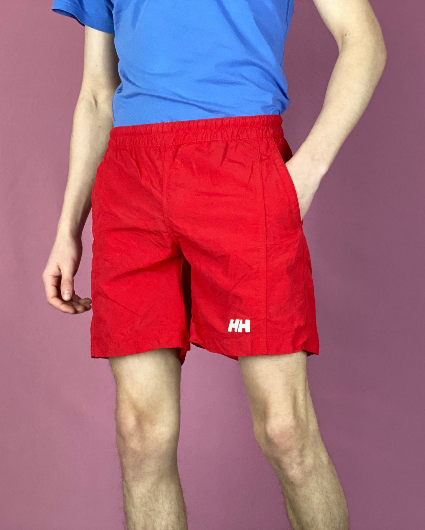 Helly Hansen Vintage Men's Swim Shorts - XS Red Nylon