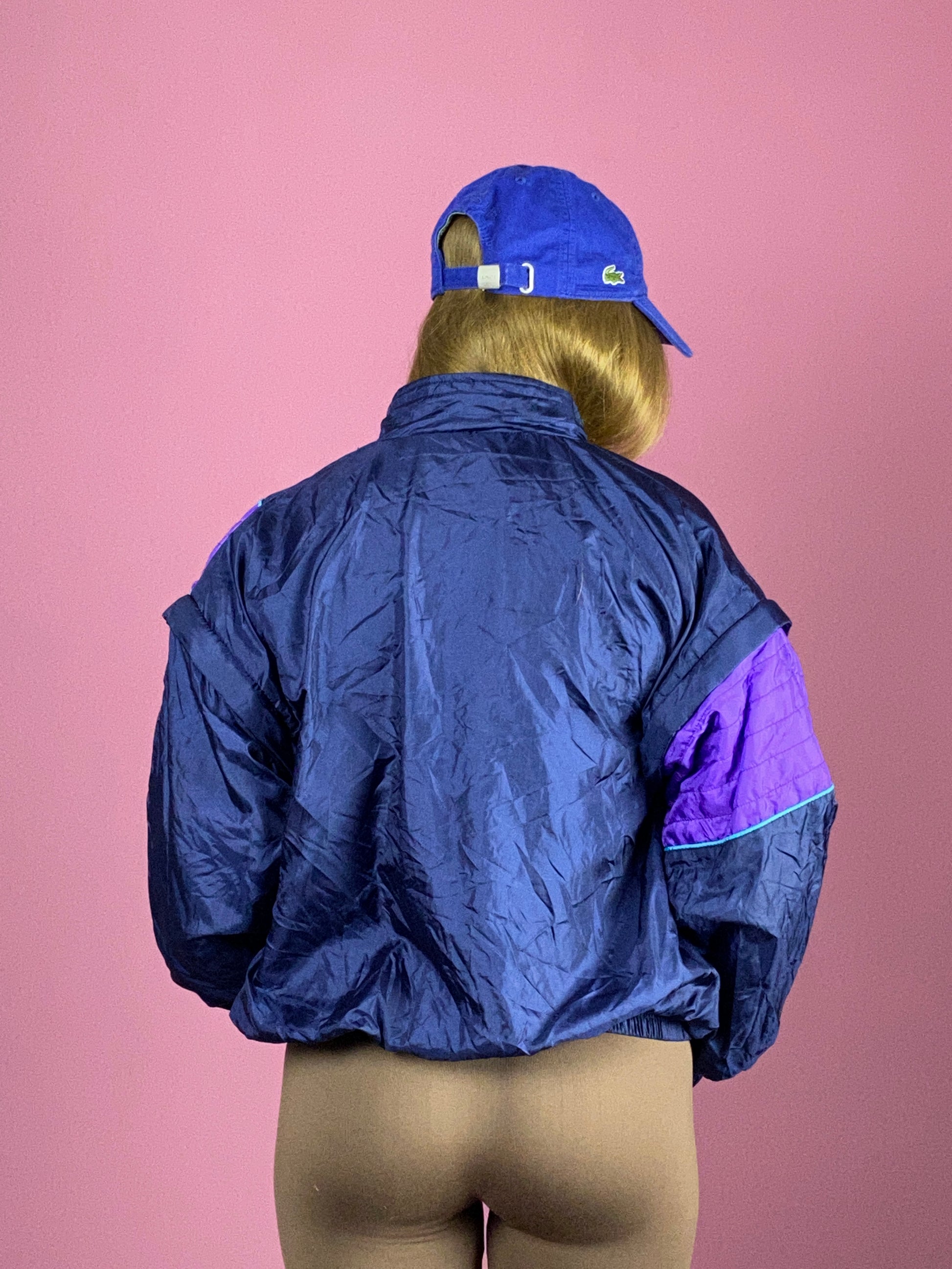 90s Snapper Vintage Women's Windbreaker Jacket - Small Purple Nylon