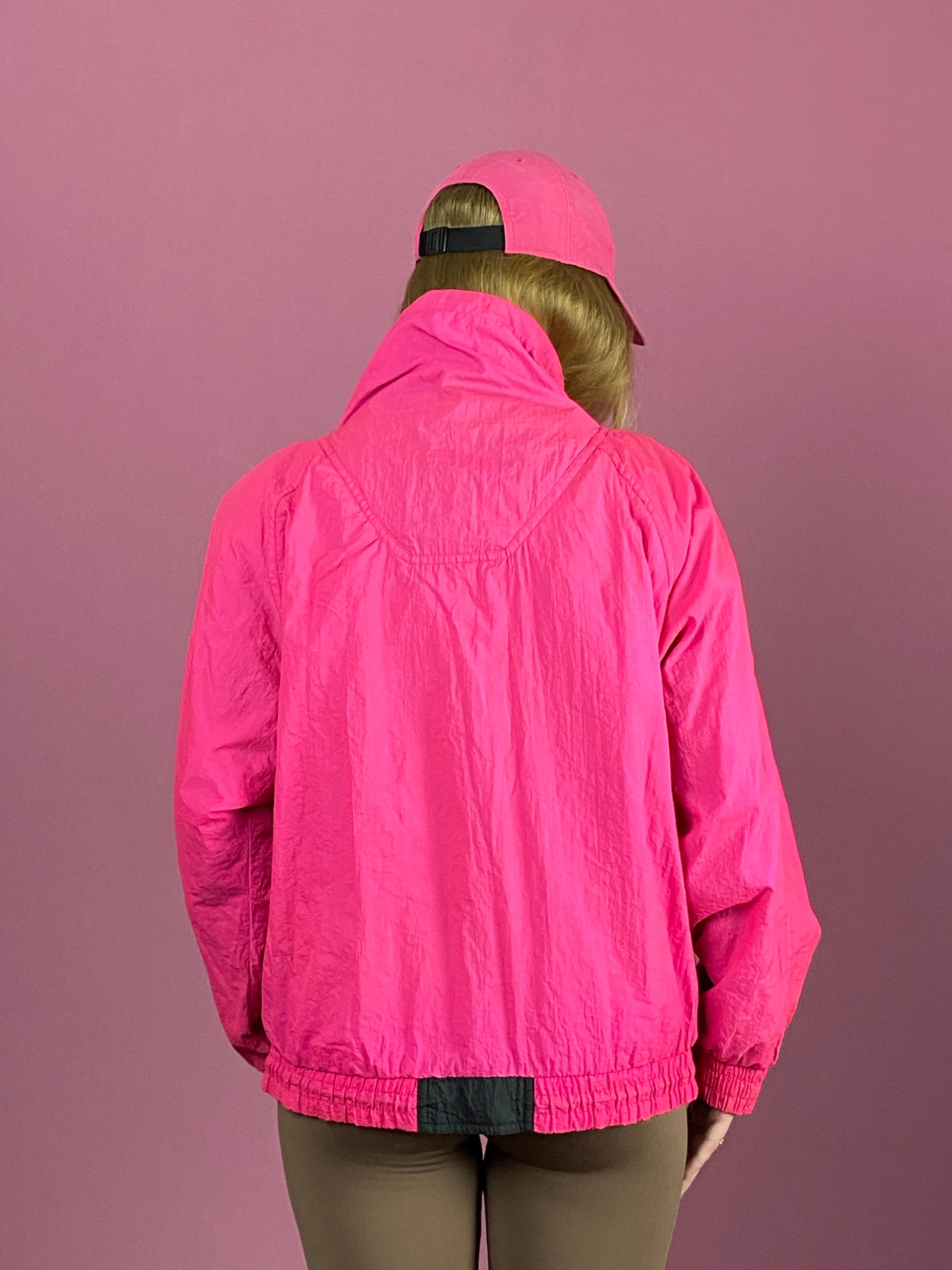 Champion Vintage Women's Windbreaker Jacket - XL Pink Nylon