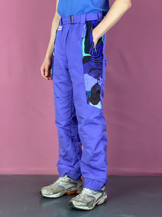 90s Frencys Vintage Men's Ski Pants - S Purple Nylon