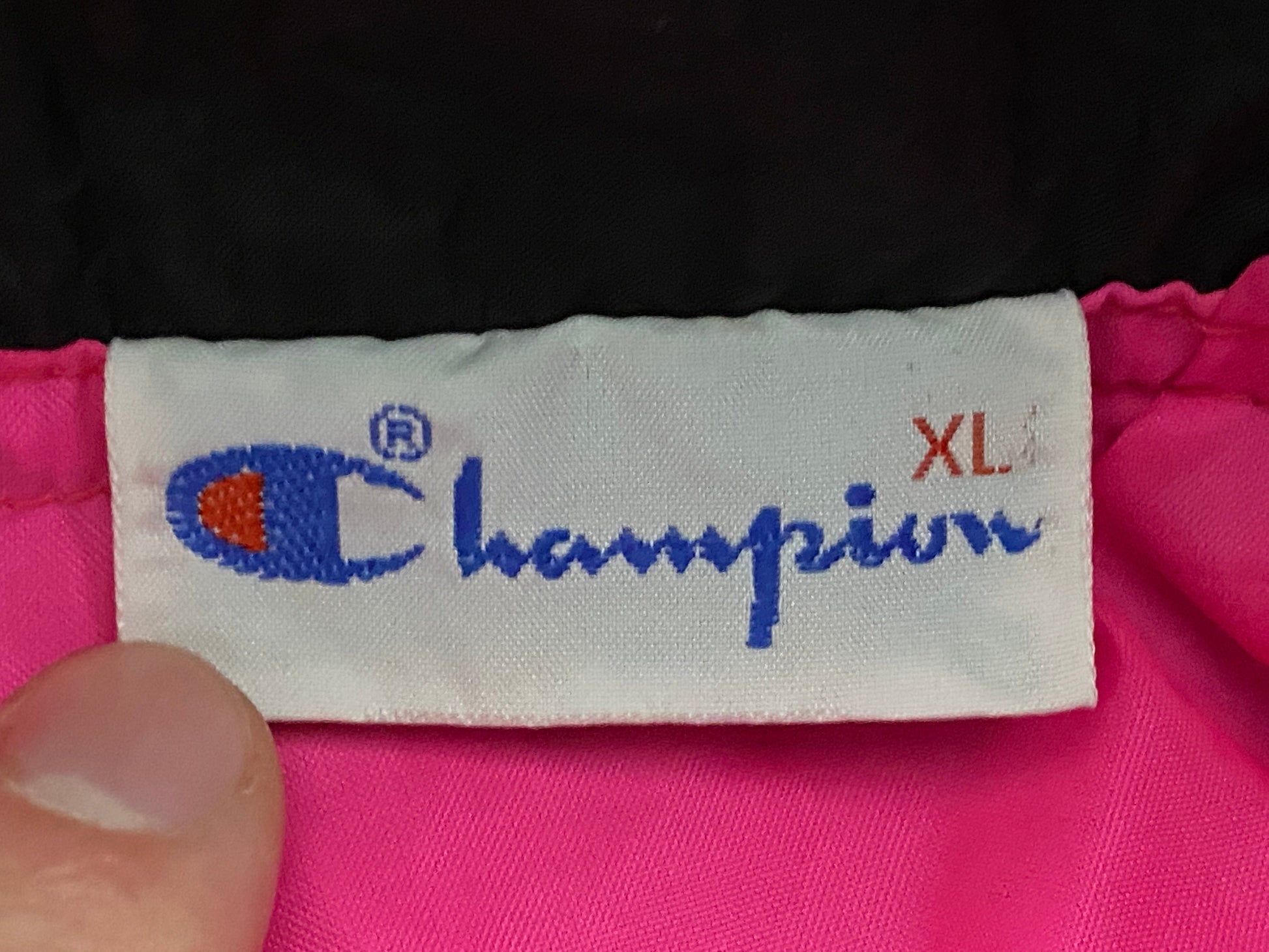 Champion Vintage Women's Windbreaker Jacket - XL Pink Nylon
