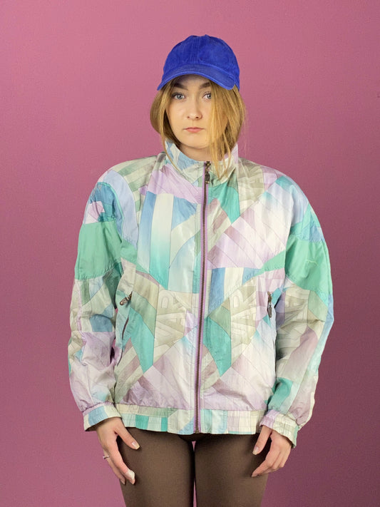 80s Puma Vintage Women's Abstract Windbreaker Jacket