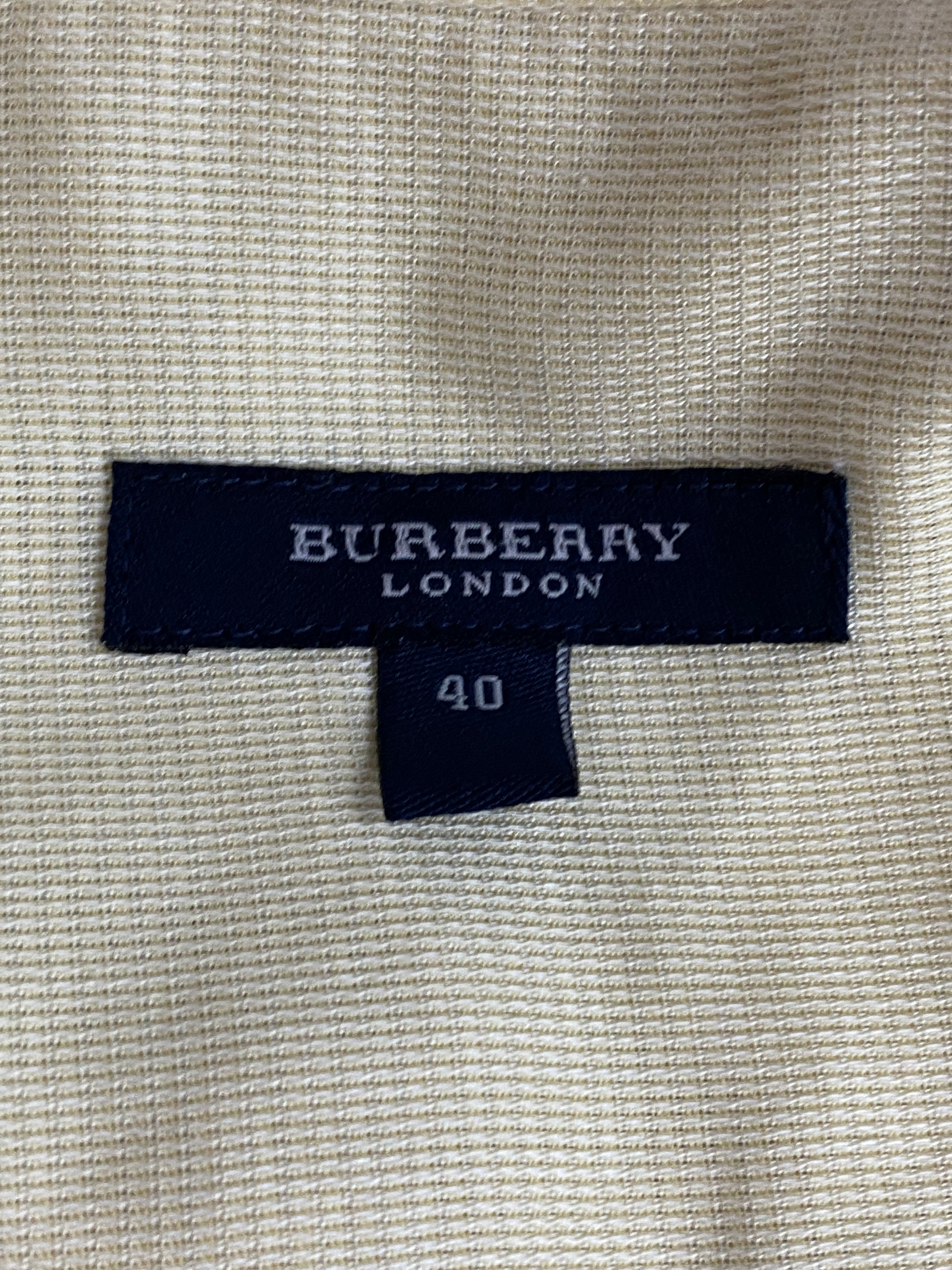 Burberry Vintage Men's Shirt - Large Yellow Cotton