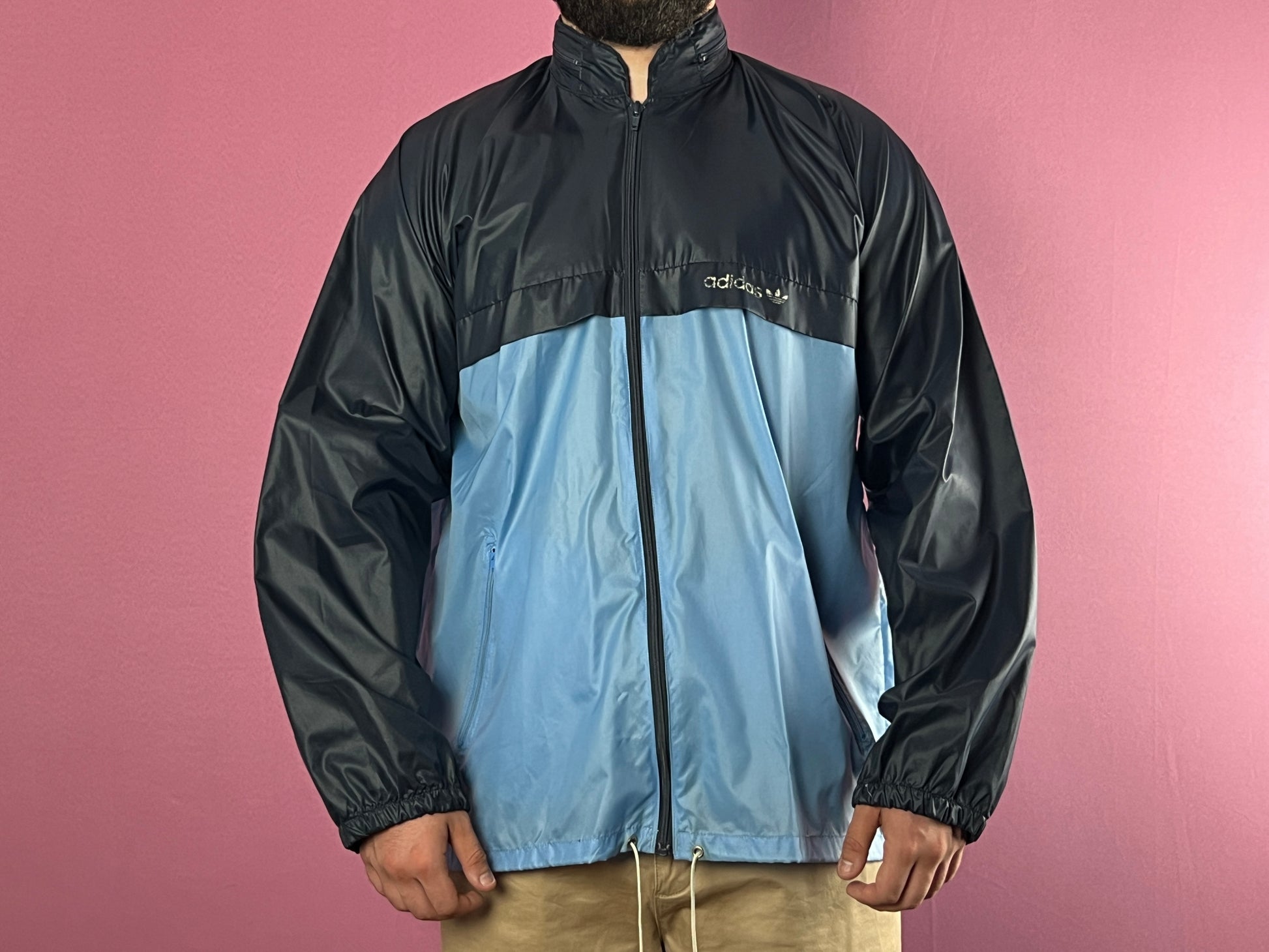 90s Adidas Originals Vintage Men's Rain Jacket - L