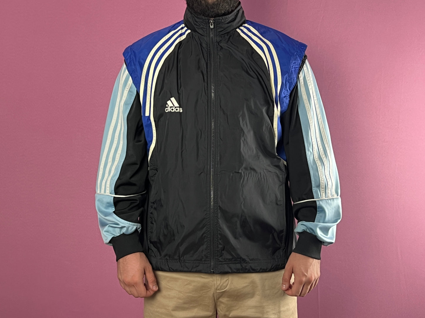 90s Adidas Vintage Men's Vest Jacket - L