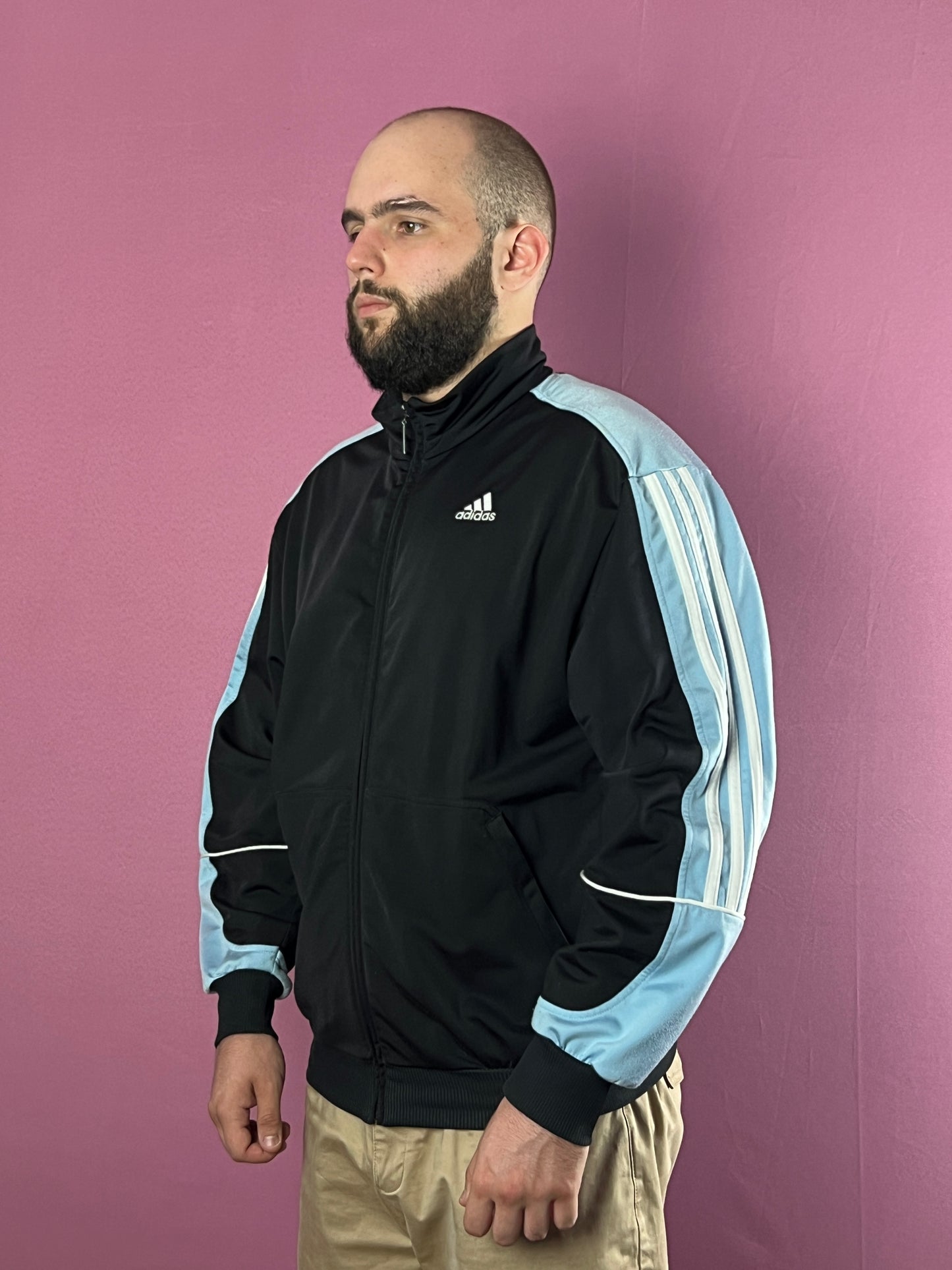 90s Adidas Vintage Men's Track Jacket - L