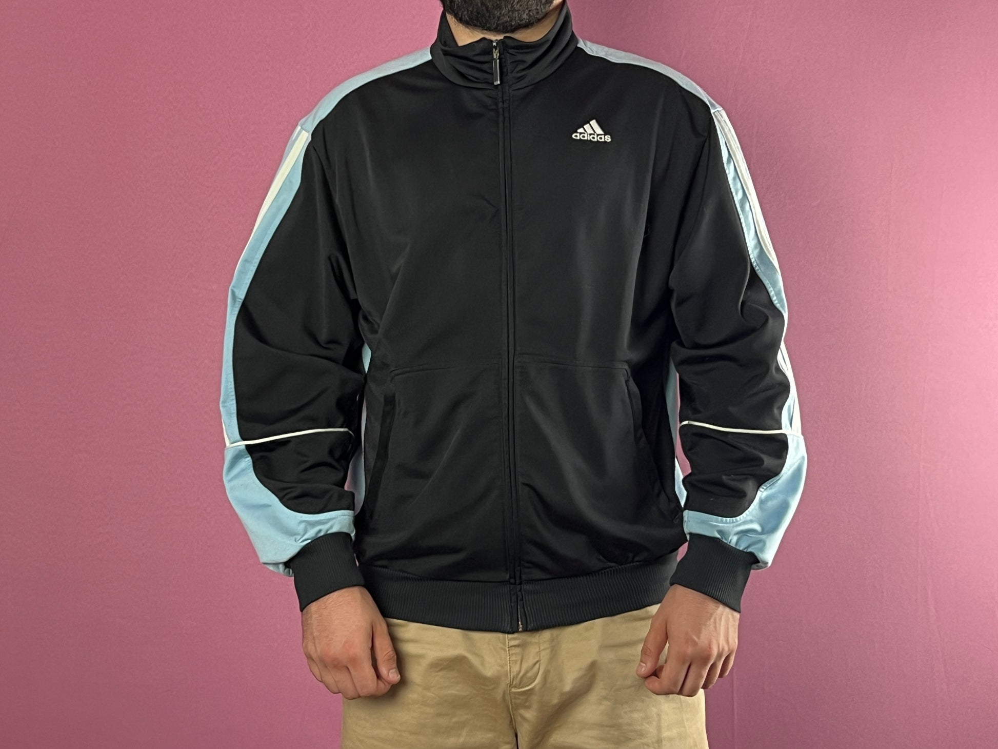 90s Adidas Vintage Men's Track Jacket - L