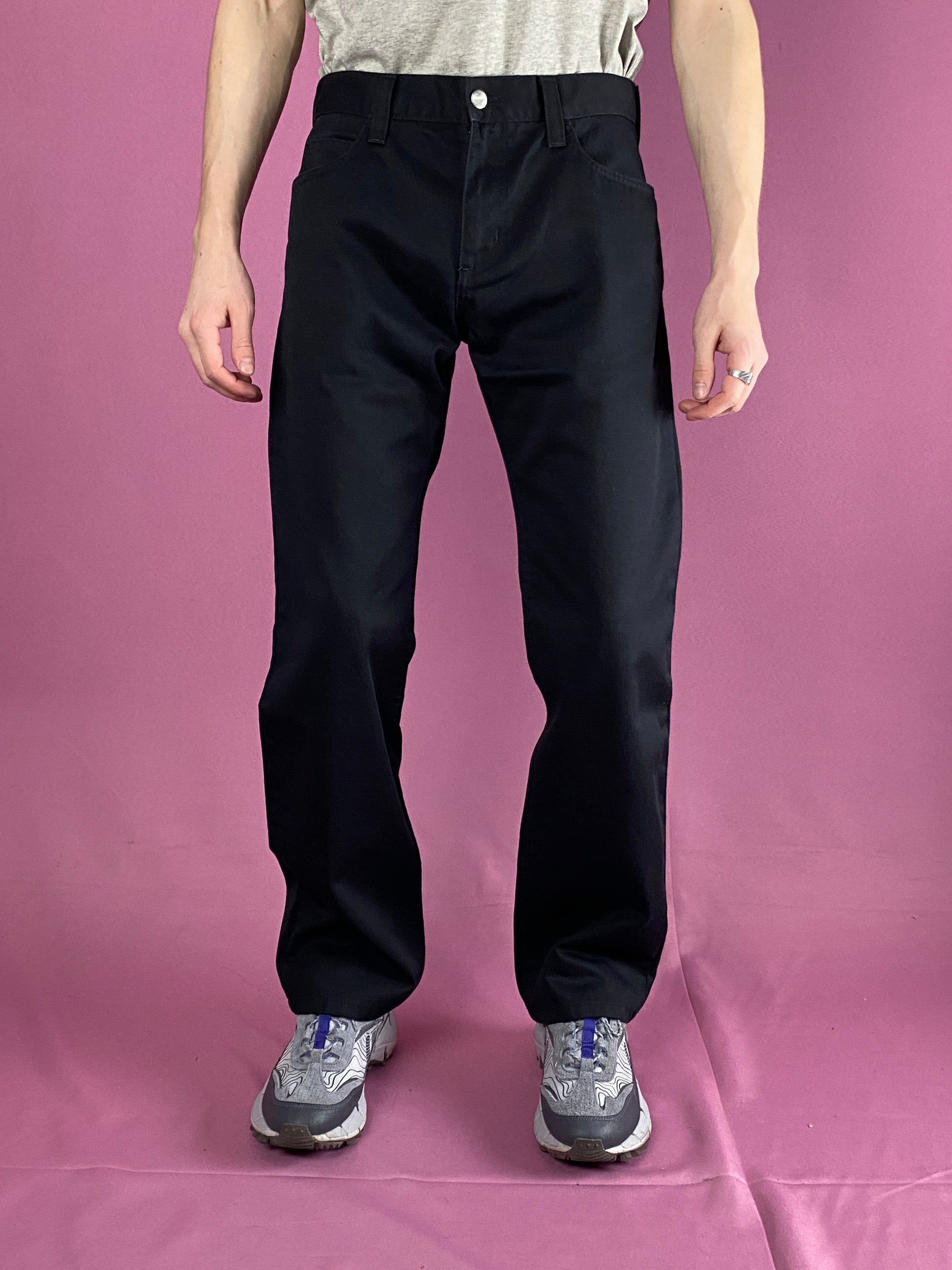 Carhartt Rockin Pant Vintage Men's Straight Pants - 31 Black Polyester Blend