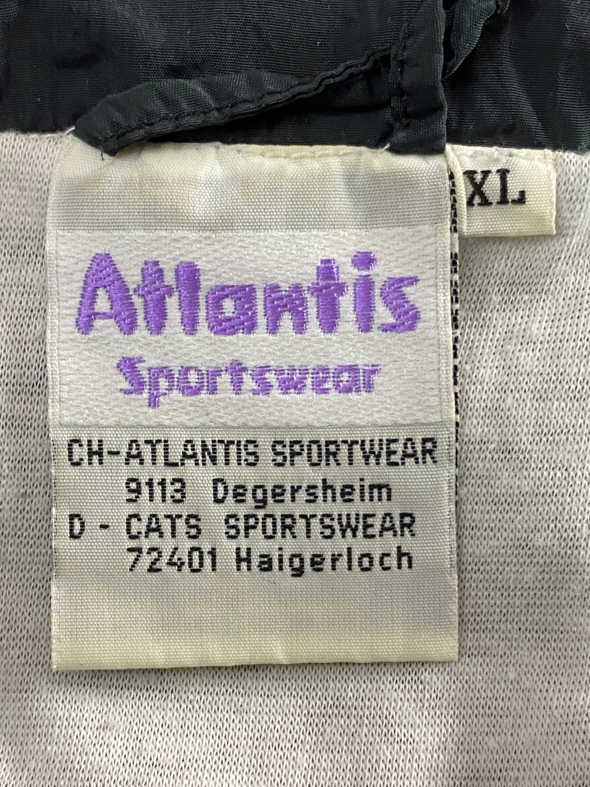 90s Atlantis Vintage Men's Windbreaker Jacket - XL Blue Nylon