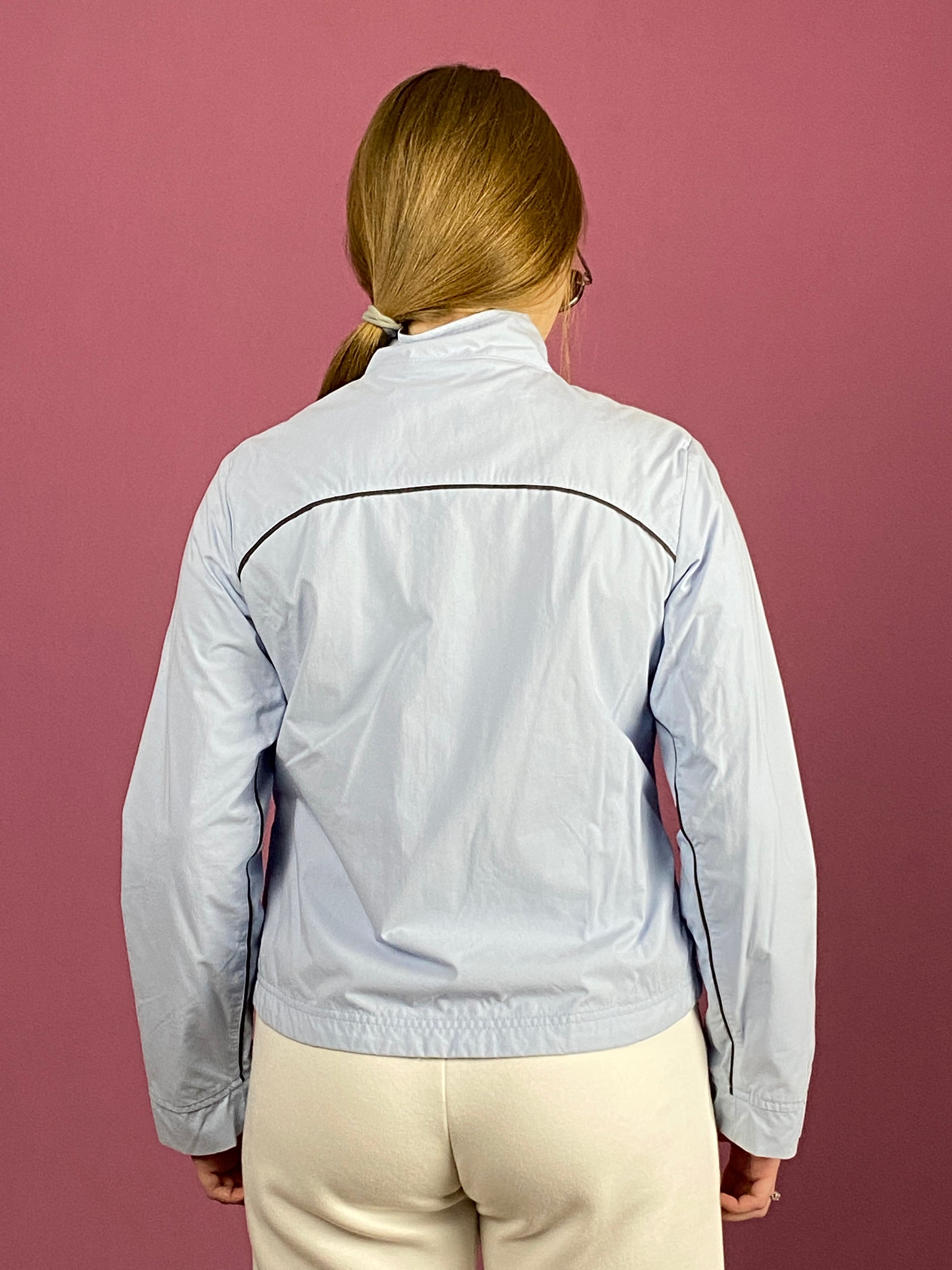 Nike Vintage Women's Windbreaker Jacket - XS Blue Polyester