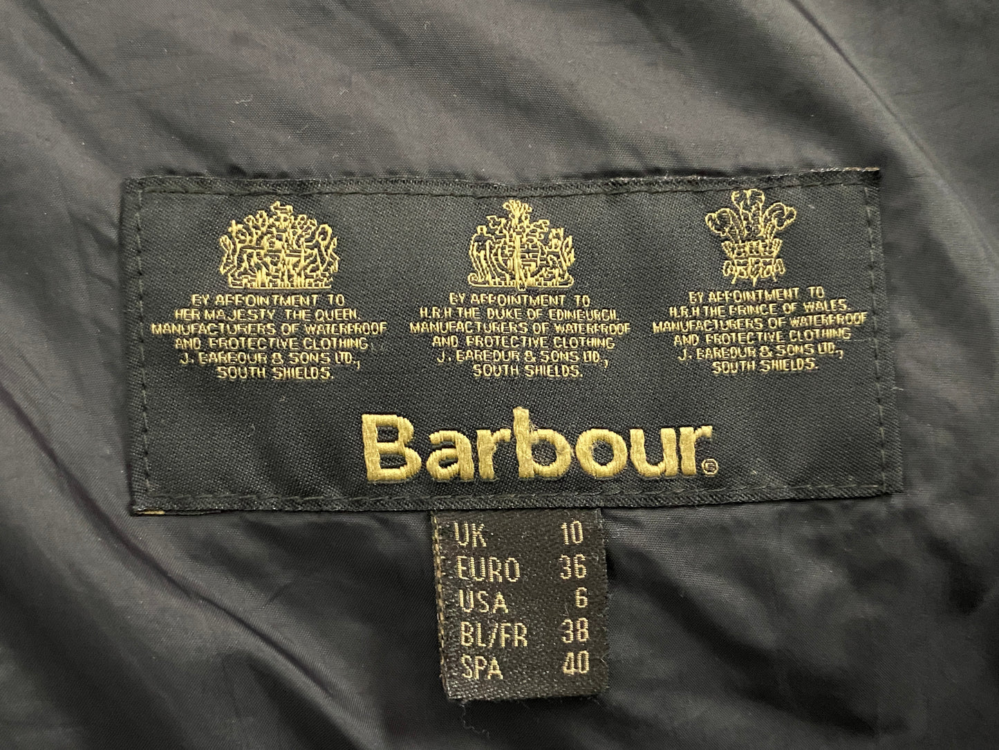 Barbour Vintage Women's Quilted Jacket - Small Black Nylon