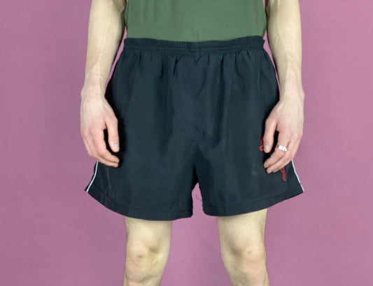 80s Puma Vintage Men's Sport Shorts - XL Black Polyester
