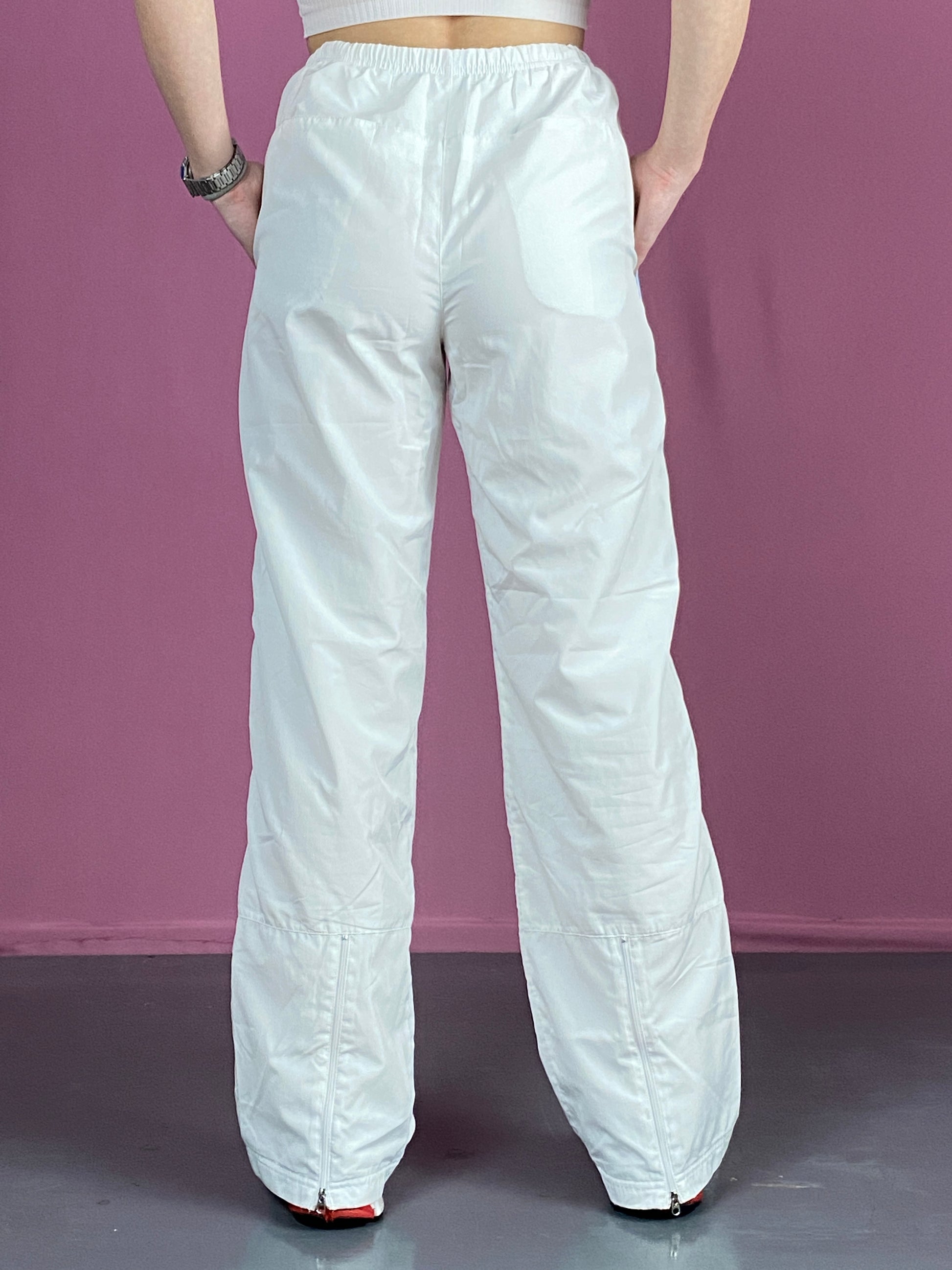 Nike Vintage Women's Vintage Track Pants - M White Polyester