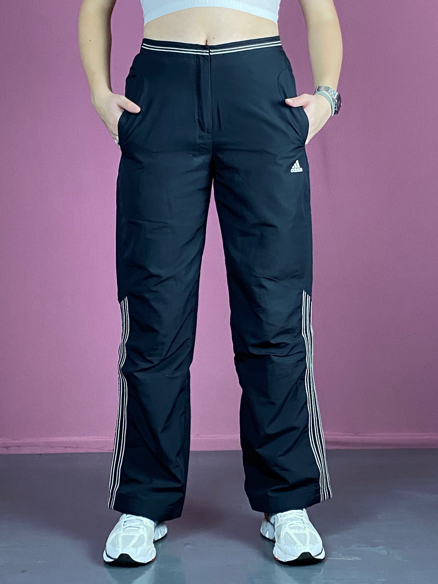 Adidas Vintage Women's Track Pants - XS Black Polyester