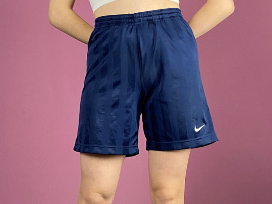 Nike Vintage Kids Track Shorts - 13-15Y Navy Blue Polyester