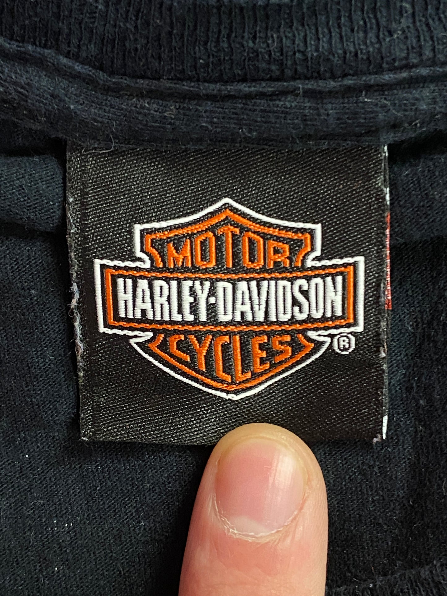 Harley Davidson Vintage Men's T-Shirt - Medium Black Cotton