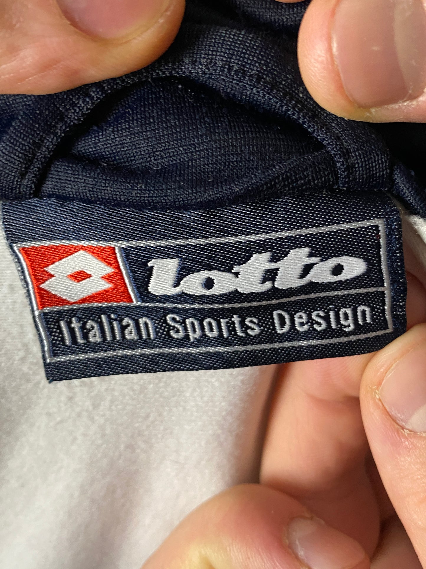 Lotto Vintage Men's Track Jacket - Large Black Polyester