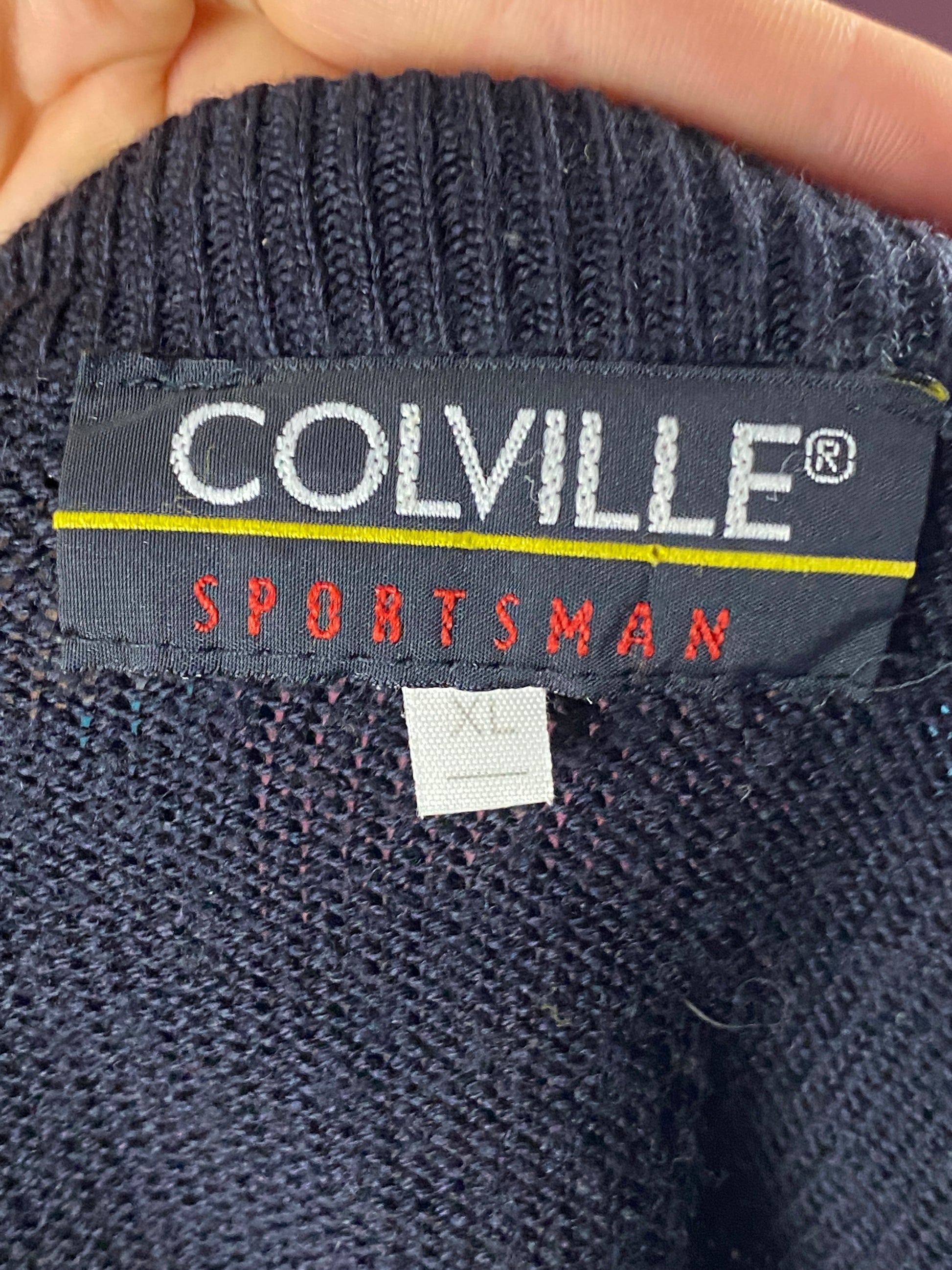 Colville Vintage Men's Sweater - XL Black Acrylic Blend