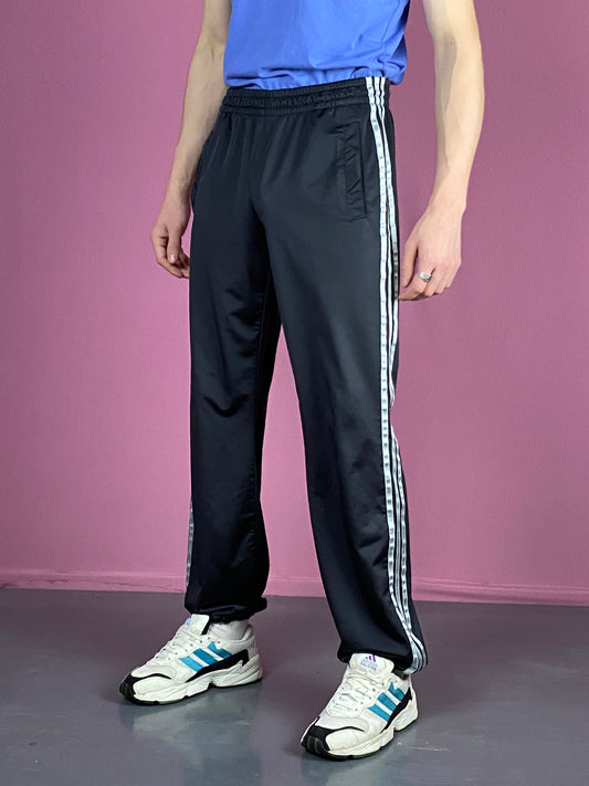 Adidas Vintage Men's Track Pants - M Black Polyester