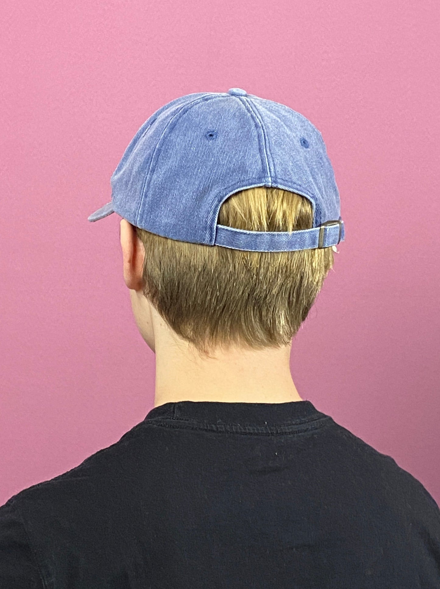 90s No Fear Vintage Denim Baseball Cap - Blue Cotton