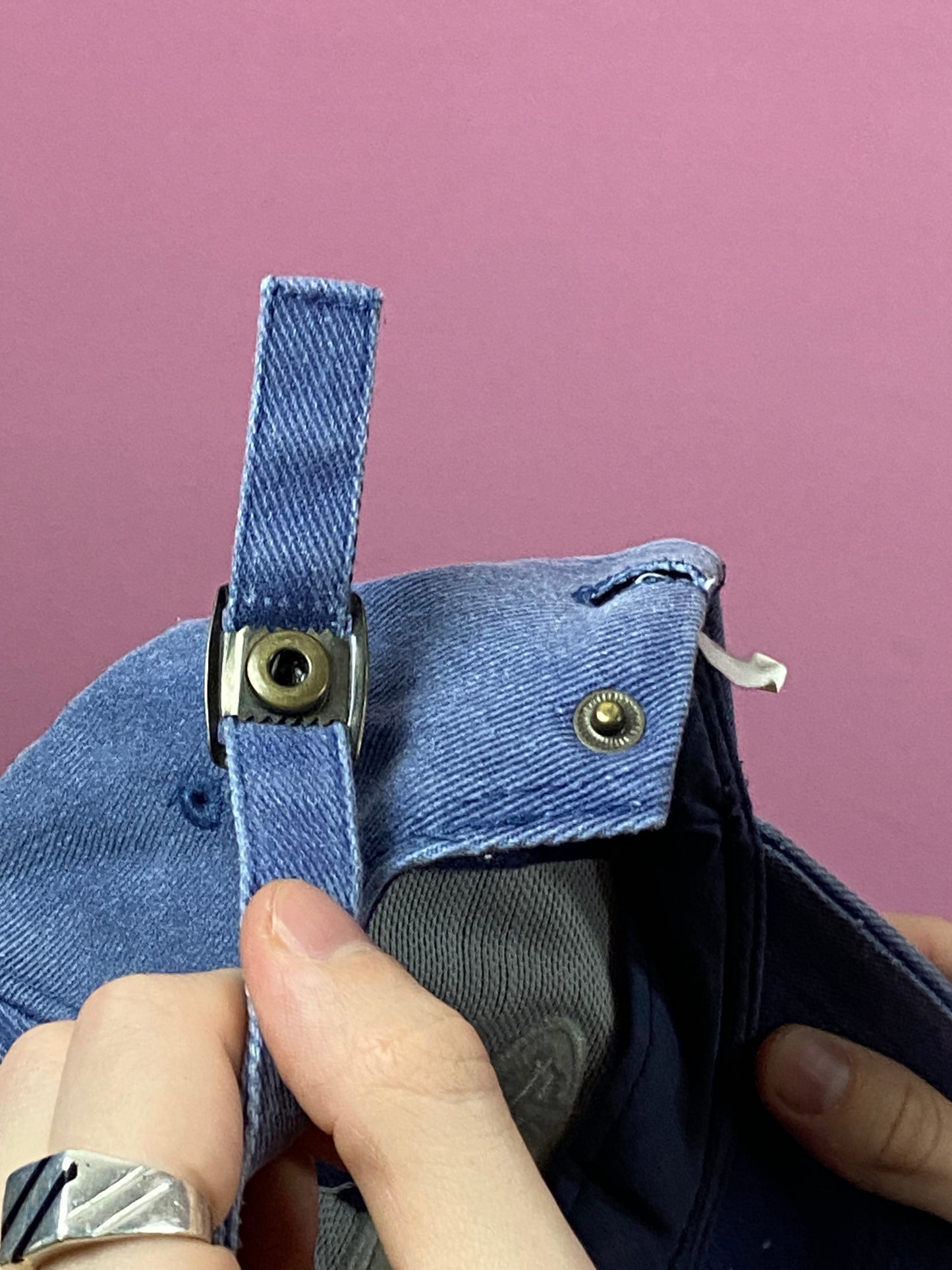 90s No Fear Vintage Denim Baseball Cap - Blue Cotton