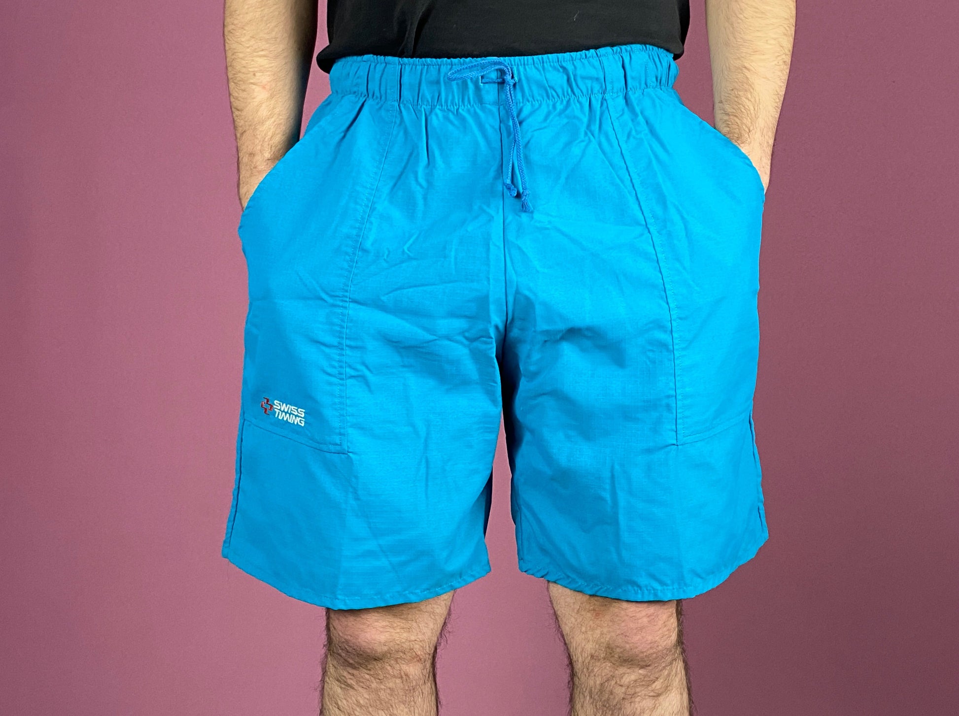 90s Inuit Vintage Men's Board Shorts - XXL Blue Polyester