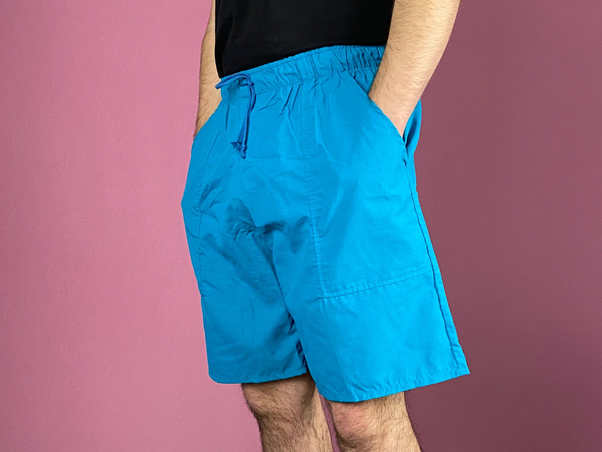 90s Inuit Vintage Men's Board Shorts - XXL Blue Polyester