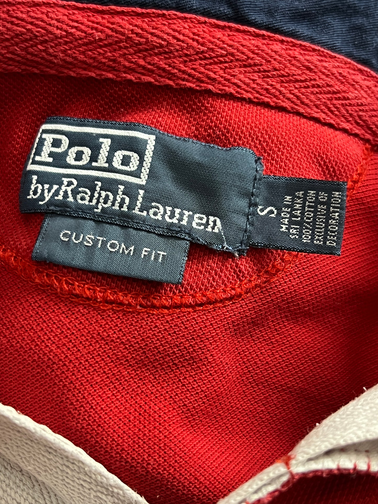 90s Polo Raplh Lauren Big Pony #3 Vintage Men's Polo Shirt - S Red Cotton