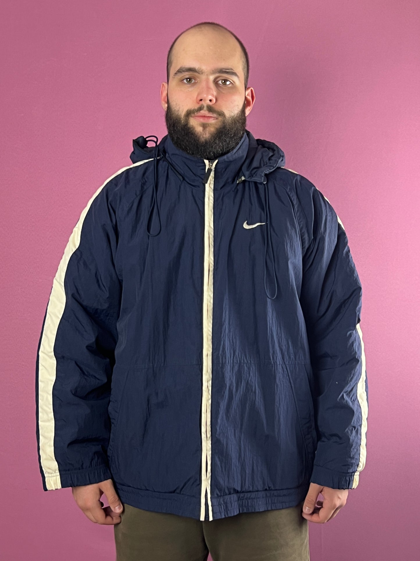 90s Nike Big Swoosh Vintage Men's Puffer Coat/Jacket - L