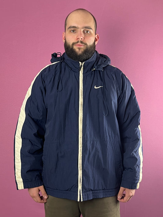 90s Nike Big Swoosh Vintage Men's Puffer Coat/Jacket - L