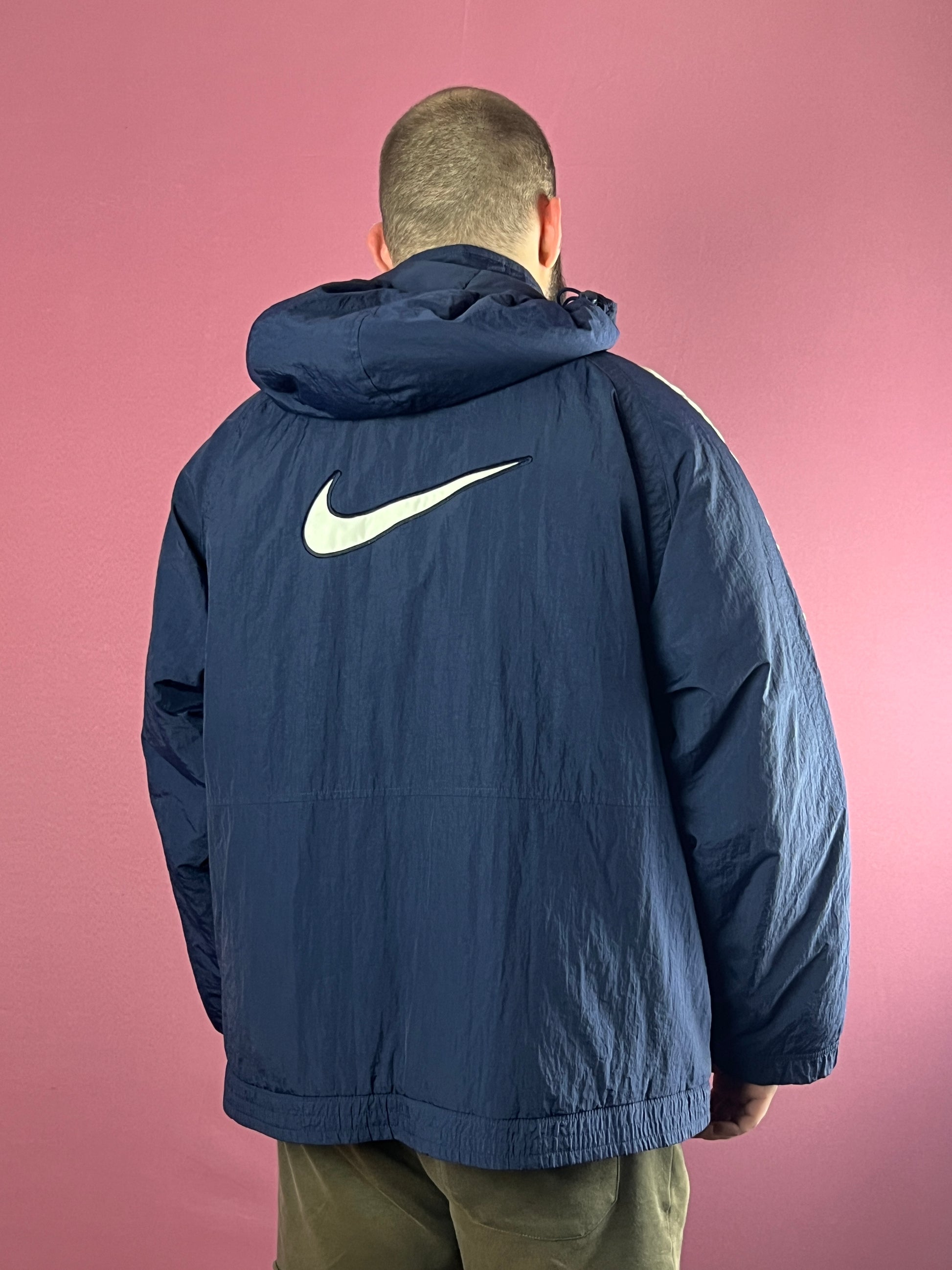 90s Nike Big Swoosh Vintage Men's Puffer Coat/Jacket - L