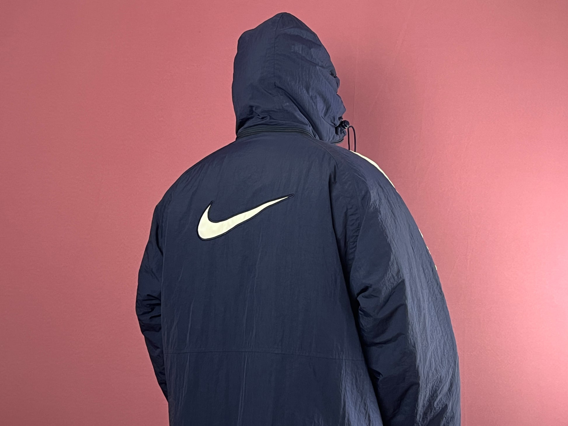 90s Nike Big Swoosh Vintage Men's Puffer Coat/Jacket - L