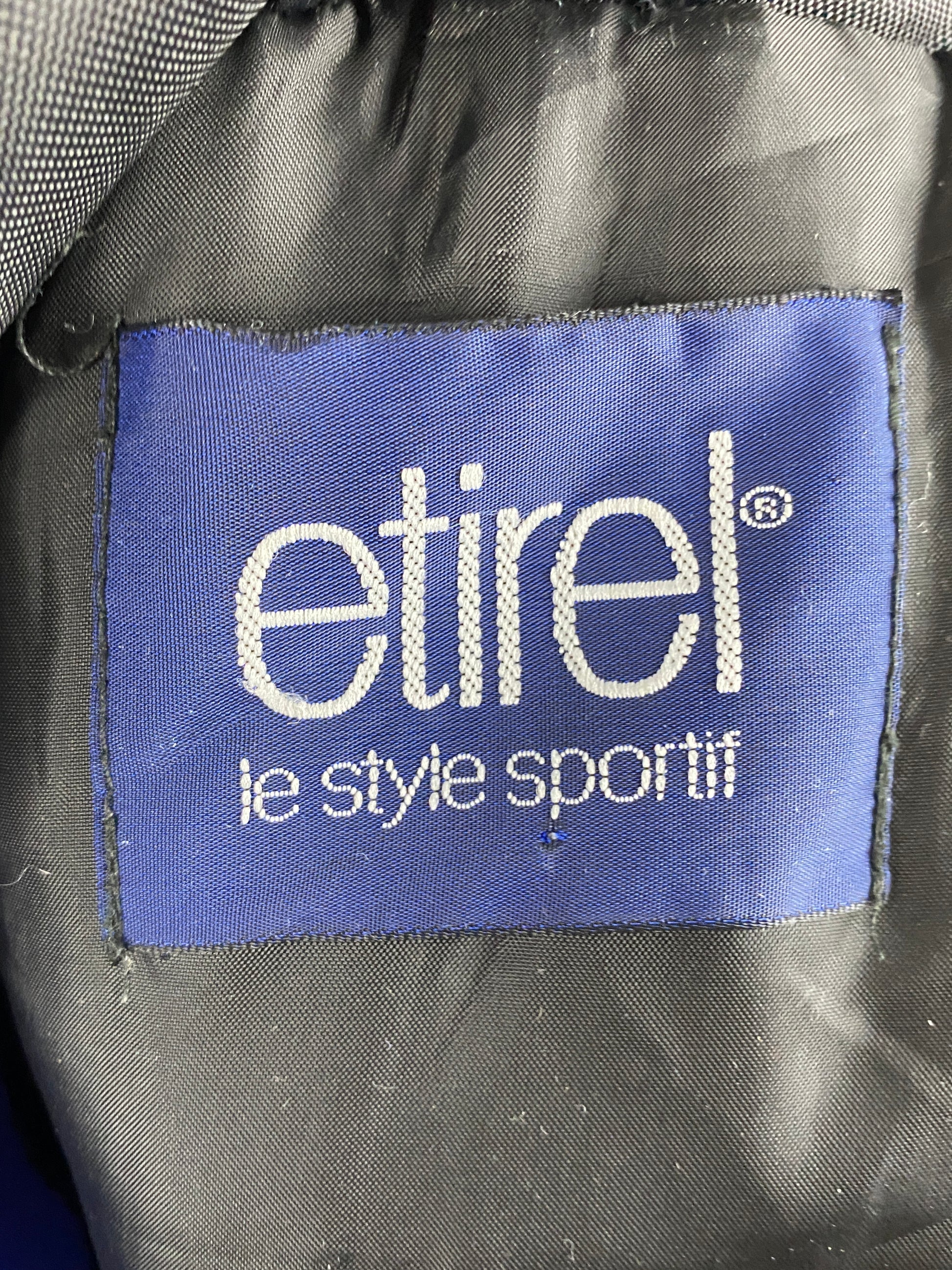 90s Etirel Vintage Men's Ski Jacket - Small Blue & Multicolour Nylon