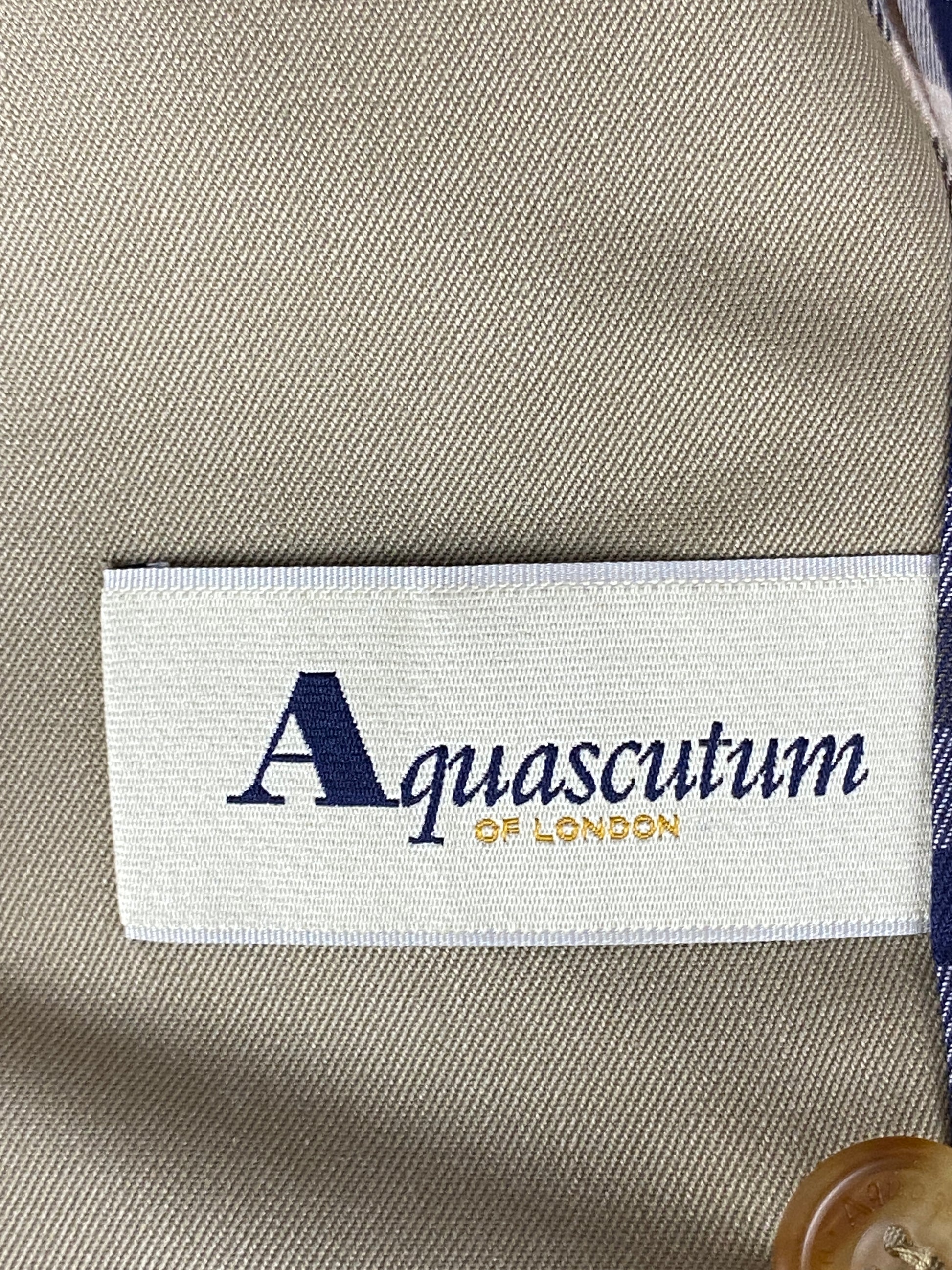 Aquascutum Vintage Men's Belt Trench Coat Wool Lining - L Beige Cotton Blend