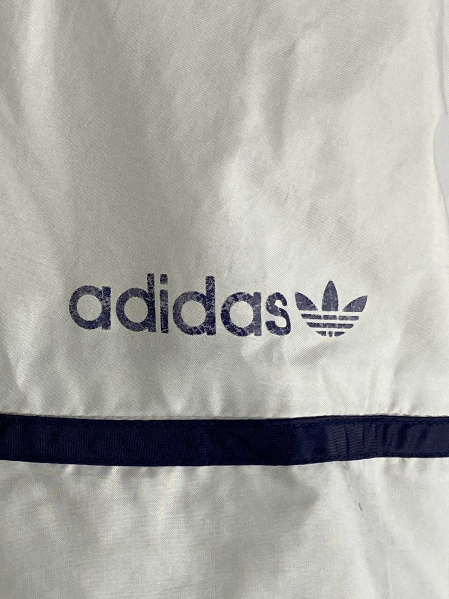 90s Adidas Vintage Men's Rain Jacket Pocket Bag - L Gray Nylon