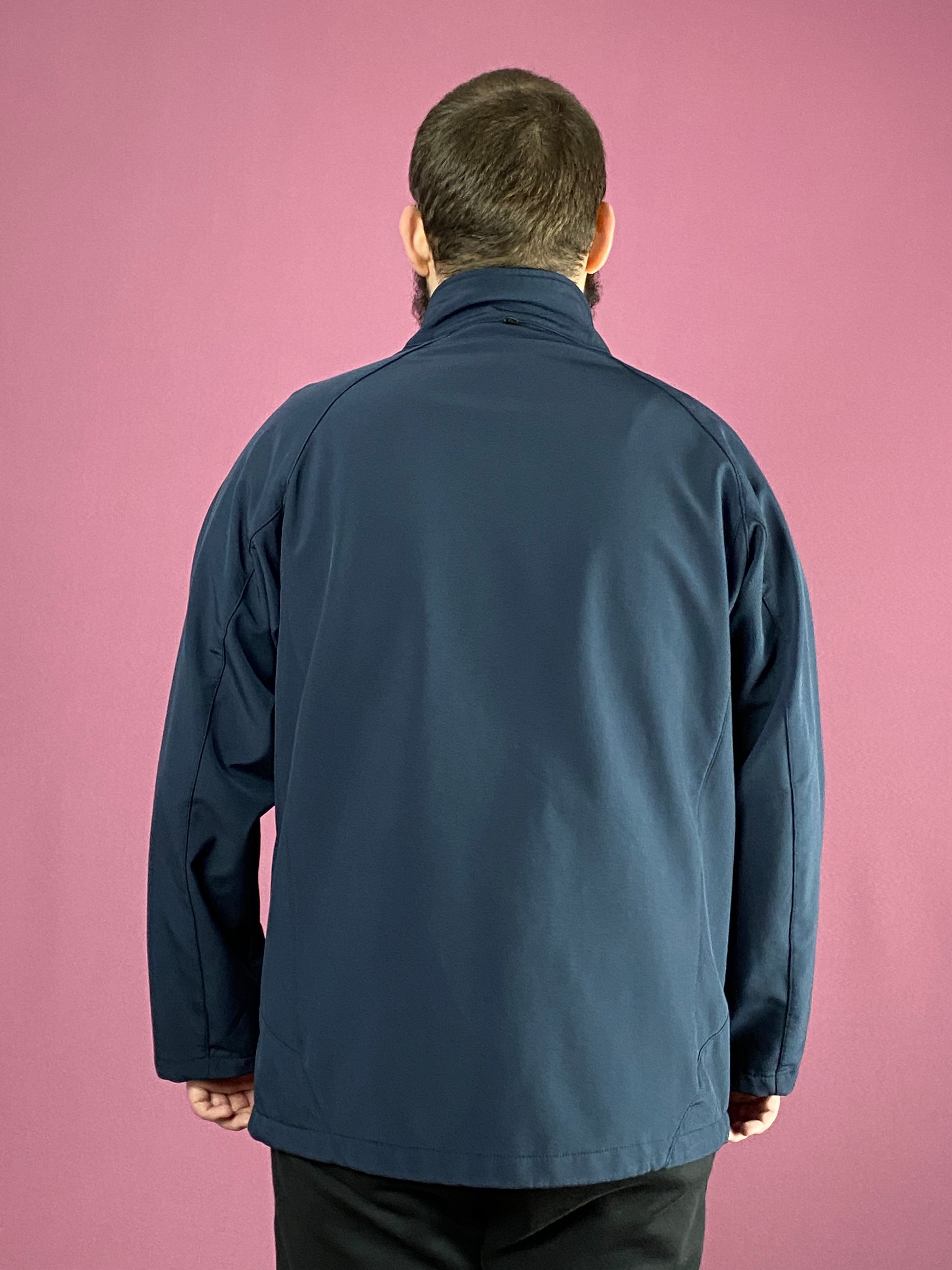 Dickies Vintage Men's Softshell Jacket - L Navy Blue Polyester Blend