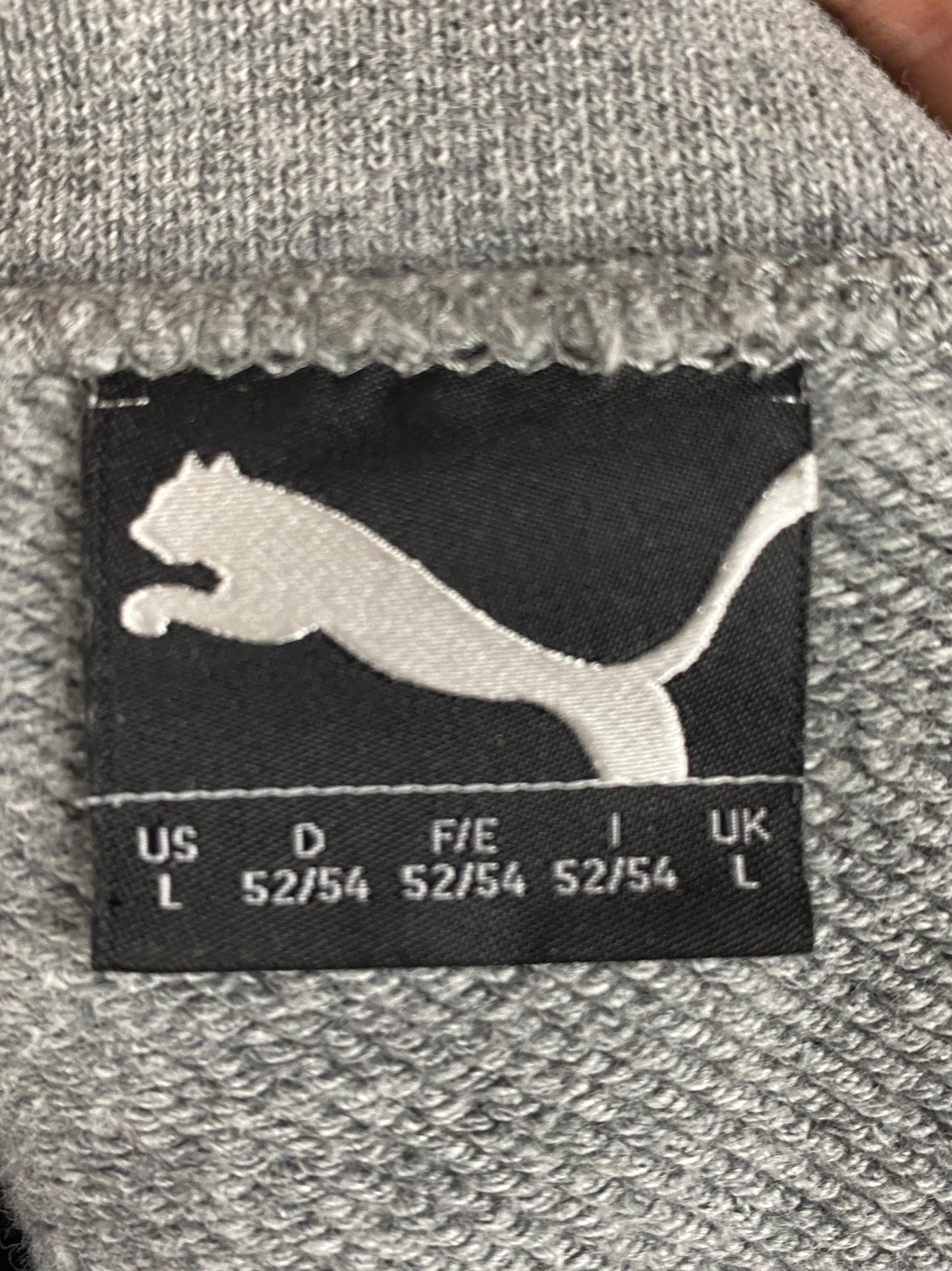 Puma Vintage Men's Sweatshirt - Large Gray Polyester Blend