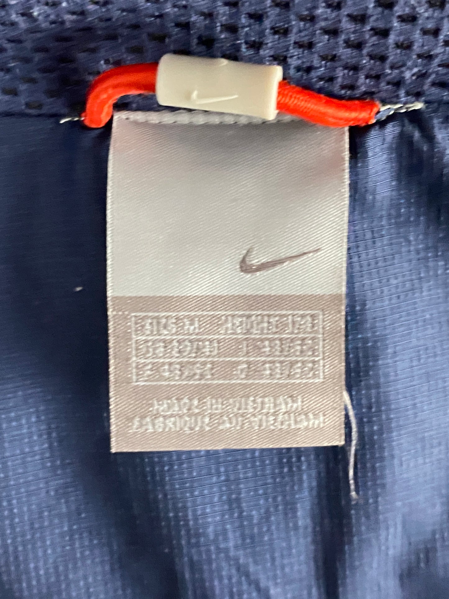 Nike Vintage Men's Puffer Jacket - Medium Gray & Navy Blue Polyester