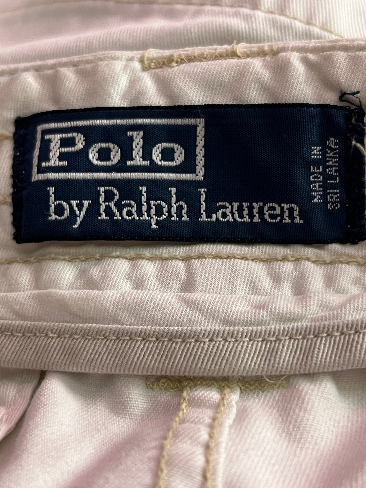 90s Polo Ralph Lauren Vintage Men's Cargo Shorts - 31 White Cotton