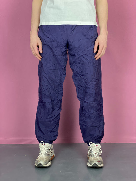 90s Karakal Vintage Men's Track Pants - XL Navy Blue Nylon