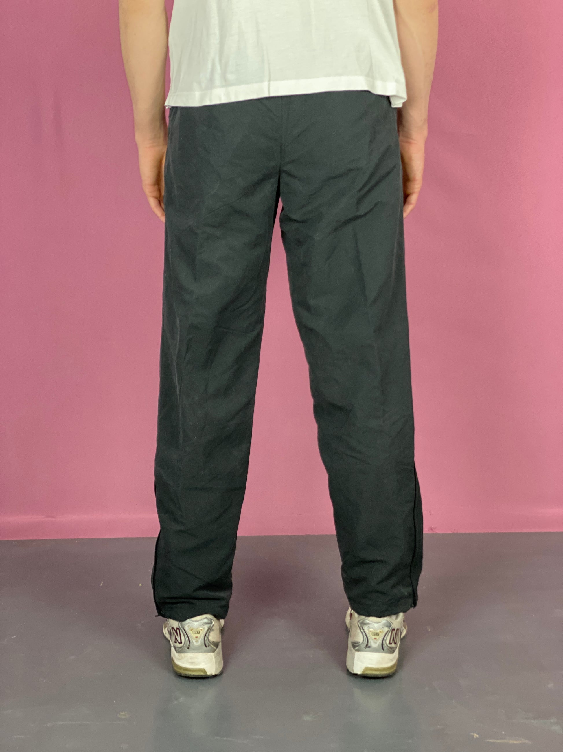 Lotto Vintage Men's Track Pants - M Black Polyester